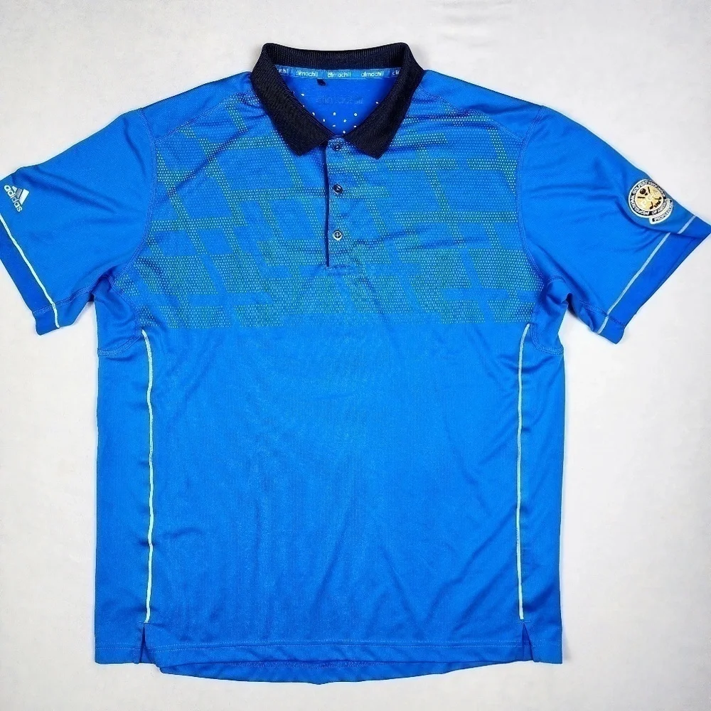 ADIDAS- Climachill Polo Golf Shirt Embroidered Official PGA Professional Mens L